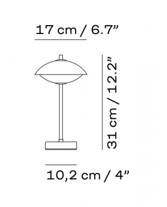 Fritz Hansen Clam Portable Table Lamp