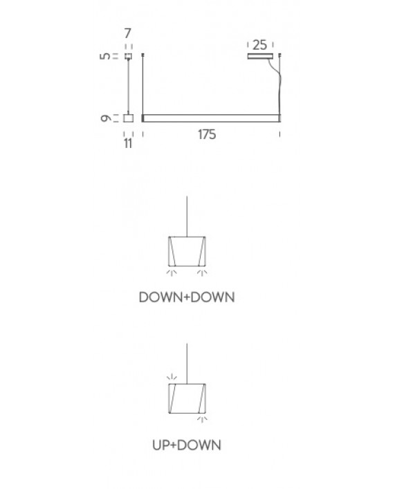 Nemo Tru Horizontal Pendant Lamp
