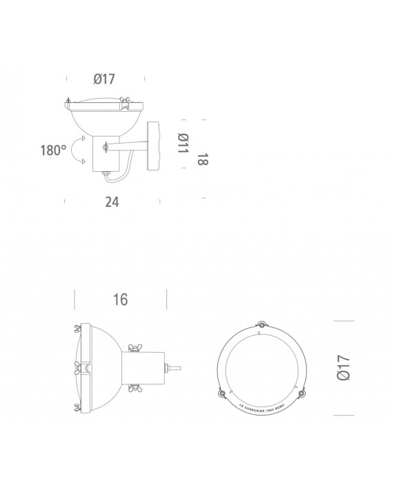 Nemo Projecteur 165 Wall/Ceiling Lamp