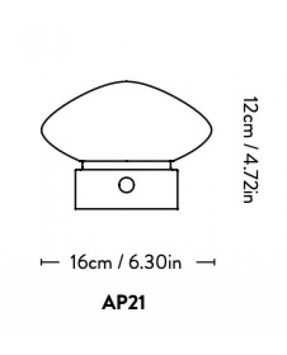 &Tradition Mist AP21 Portable Table Lamp