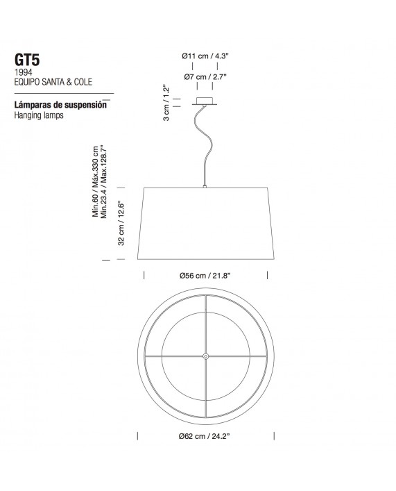 Santa & Cole GT5 Suspension Lamp